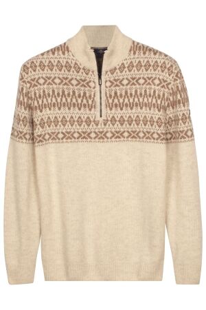 Baileys Pullover 1/2 Zip Nordic 100% Lambswool 825 Mushroom 825 Mushroom