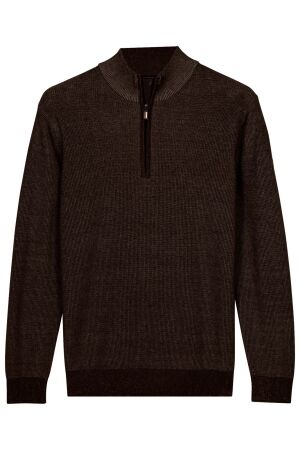 Baileys Pullover 1/2 Zip 2-Tone 100% Cotton 895 Espresso Brown 895 Espresso Brown