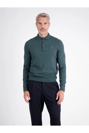 Lerros Polo Plain knitted 666 Cedar Green Melange 666 Cedar Green Melange