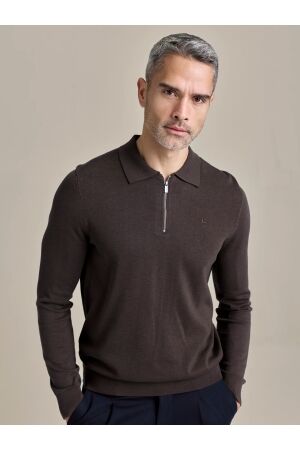 Lerros Polo Plain Knit 787 Timber Brown 787 Timber Brown
