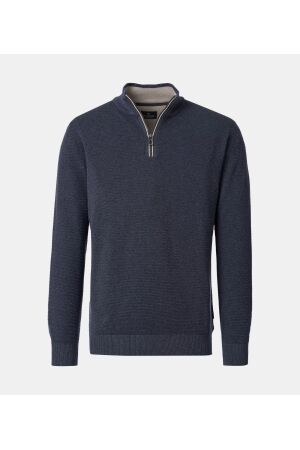 Casa Moda Half-Zip 100% Cotton 108 Dark Navy 108 Dark Navy