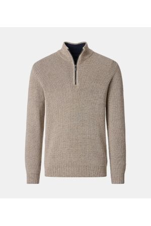 Casa Moda Half-zip pullover Co/Poly 677 Coffee Liquer 677 Coffee Liquer