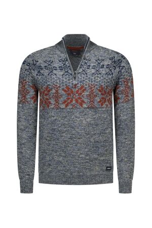 NZA New Zealand Auckland PULLOVER HALF ZIP 100% CO 1784 DARK HUNTER MELANGE 1784 DARK HUNTER MELANGE NZA New Zealand Auckland PULLOVER HALF ZIP 100% CO 1784 DARK HUNTER MELANGE 1784 DARK HUNTER MELANGE