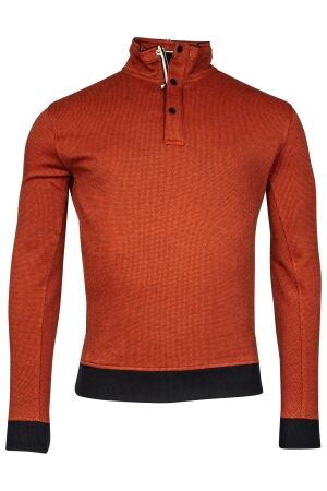 Baileys Sweatshirt 2-tone Jacquard 100% Cotton 29 Burnt Ochre 29 Burnt Ochre