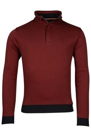 Baileys 1/2 Zip 2-tone Jacquard 100% Cotton 36 Deep Red 36 Deep Red