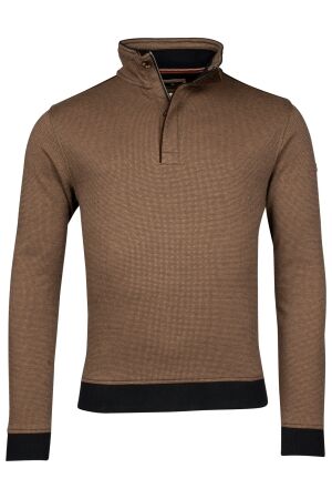 Baileys 1/2 Zip 2-tone Jacquard 100% Cotton 83 Dark Sand 83 Dark Sand