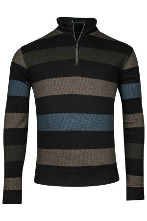 Baileys 1/2 Zip Jacquard pique y/d stripe 78 Green 78 Green