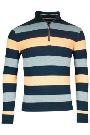 Baileys Sweatshirt 1/2 zip Pique Stripes 2-tone 28 Mid Orange 28 Mid Orange