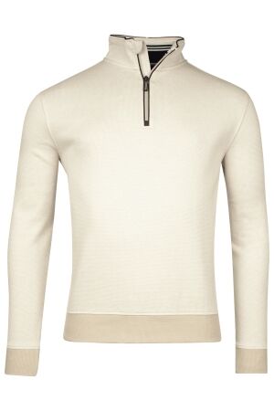 Baileys Sweatshirt 1/2 zip all over 2-tone Jacquard 82 Beige 82 Beige