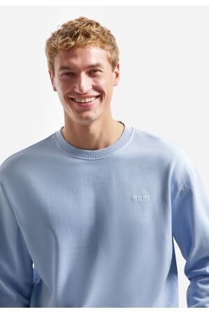 No Excess Sweater Crewneck French Terry Garment Dyed 030 Blue 030 Blue