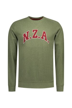 NZA New Zealand Auckland SWEAT ROUND NECK 100% CO 1783 SCOUTING GREEN MELANGE 1783 SCOUTING GREEN MELANGE