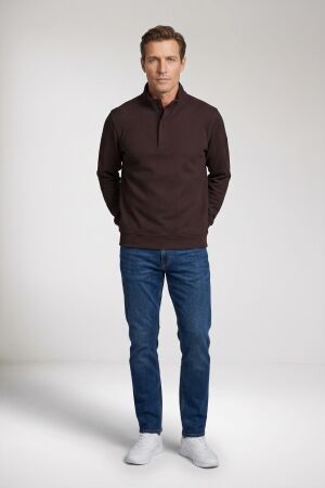 Baileys Sweatshirt 1/2 Zip Jacquard Poly Cotton 49 Dark Cassis 49 Dark Cassis