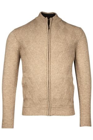 Baileys Zip Structure Knit 100%Lambswool 825 Beige 825 Beige