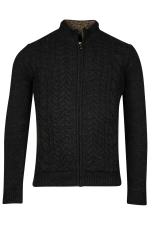 Baileys Zip Cable Knit 80%WO/20%PA 608 Navy 608 Navy