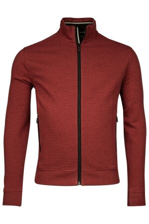 Baileys Sweat Cardigan Zip 46%CO/52%PES/2%EA 365 Deep Red 365 Deep Red