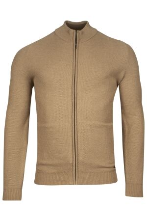 Baileys Cardigan Zip All over structure knit 875 Taupe 875 Taupe