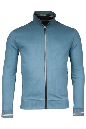 Baileys Sweat Cardigan Zip Honeycomb 98 Steel Blue 98 Steel Blue