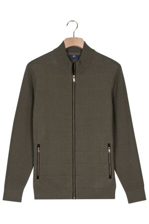 Baileys Cardigan Zip 95/5% Co/Cashmere 735 Dark Forest 735 Dark Forest