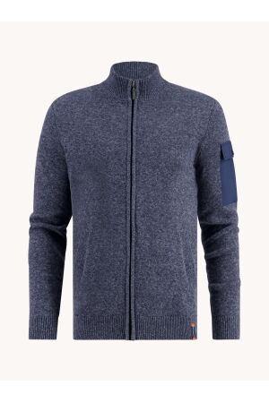 A Fish Named Fred Cardigan Melange 604 Navy 604 Navy