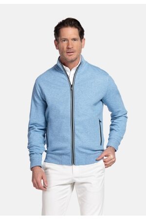 Baileys Sweat Cardigan Zip double face 60/40% 64 Riviera Blue 64 Riviera Blue