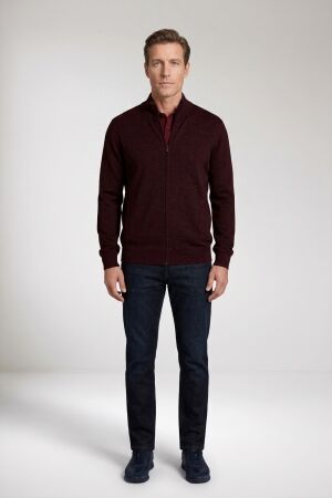 Baileys Cardigan Zip Cotton Cashmere 95/5% 495 Dark Cassis 495 Dark Cassis