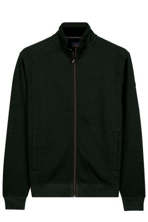 Baileys Sweat Cardigan Zip 2-tone Jacquard sueded 77 Leaf Green 77 Leaf Green