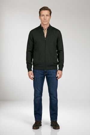 Baileys Cardigan Zip Cotton Cashmere 95/5% 795 Dark Green 795 Dark Green