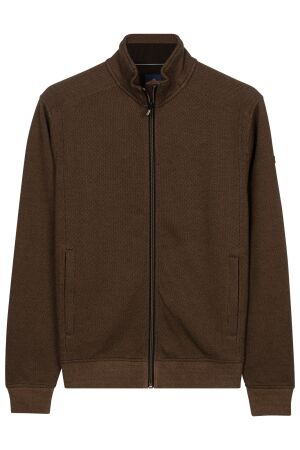 Baileys Sweat Cardigan Zip 2-tone Jacquard sueded 89 Espresso Brown 89 Espresso Brown