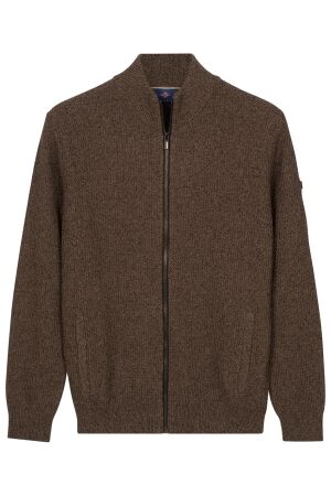 Baileys Cardigan Zip Twisted Structure Cotton 965 Dark Anthracite 965 Dark Anthracite