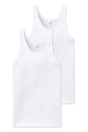 Schiesser Singlet 2-pack Feinripp *** Wit Wit