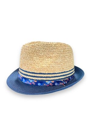 A Fish Named Fred Straw Hat Tropical Set Cobalt Cobalt