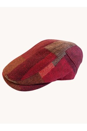 A Fish Named Fred Flatcap bold check 405 Burgundy 405 Burgundy A Fish Named Fred Flatcap bold check 405 Burgundy 405 Burgundy