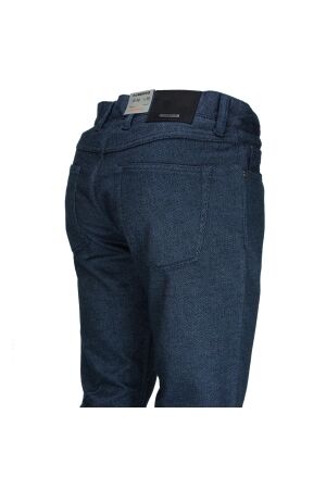 Alberto Smart Herringbone Navy RegularFi Blauw Blauw