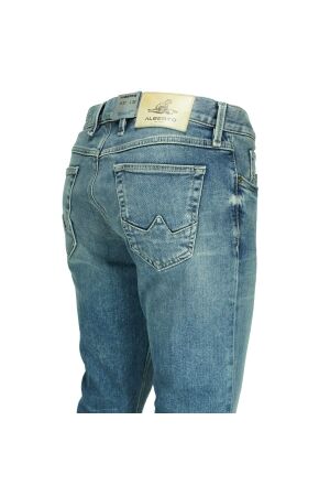 Alberto Vintage Denim Blue Tapered Fit Blauw Blauw