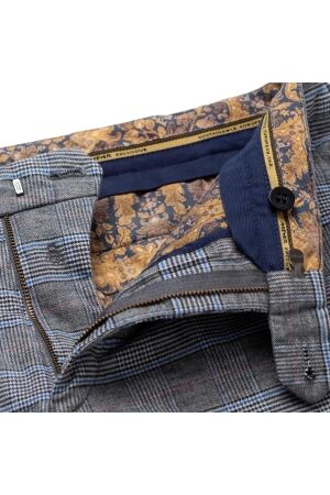 Meyer Modern Fit Chino Stretch Blauw Blauw