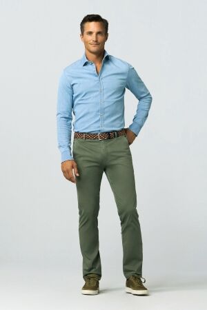 Meyer Slim Fit Chino Groen Groen