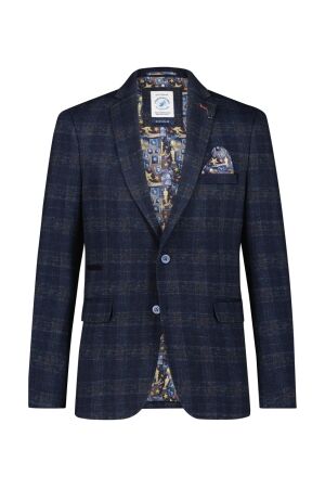 A Fish Named Fred Blazer Travel Navy Blauw Blauw