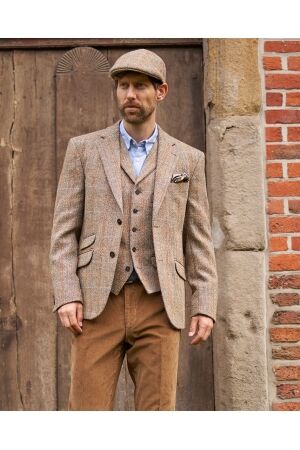 Wellington Harris Tweed jacket London 629 Sand Herringbone 629 Sand Herringbone