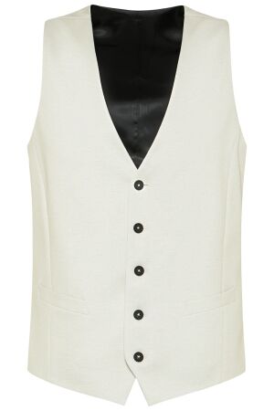 Digel Waistcoat: Slim Fit Jersey 76 Beige 76 Beige