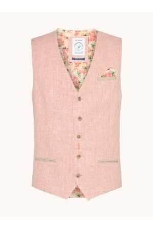 A Fish Named Fred Waistcoat Small Check 430 Rose Pink 430 Rose Pink