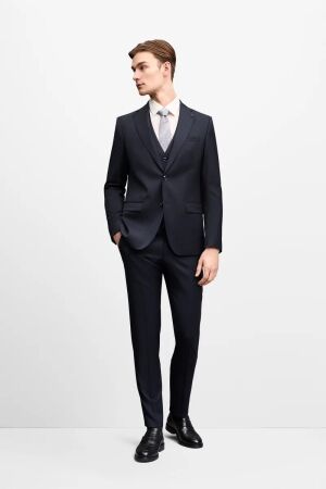 Digel Colb.Mix: Super 120's Stretch Slim Fit 20 Navy 20 Navy