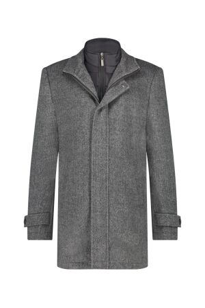 A Fish Named Fred Funnel Neckcoat Dark Grey Dark Grey